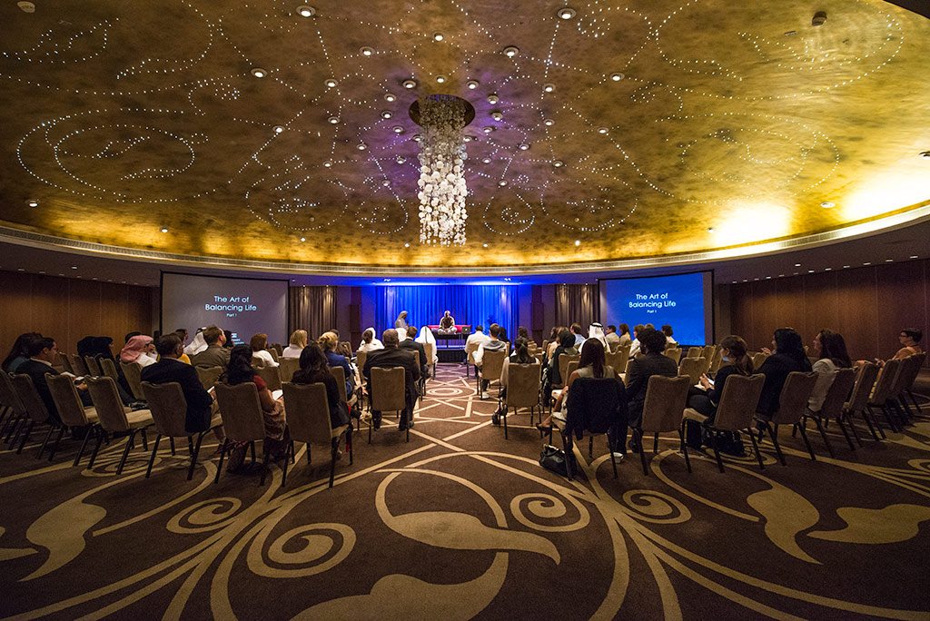 A gorgeous hall at the W hotel in Doha is the venue for the workshop.