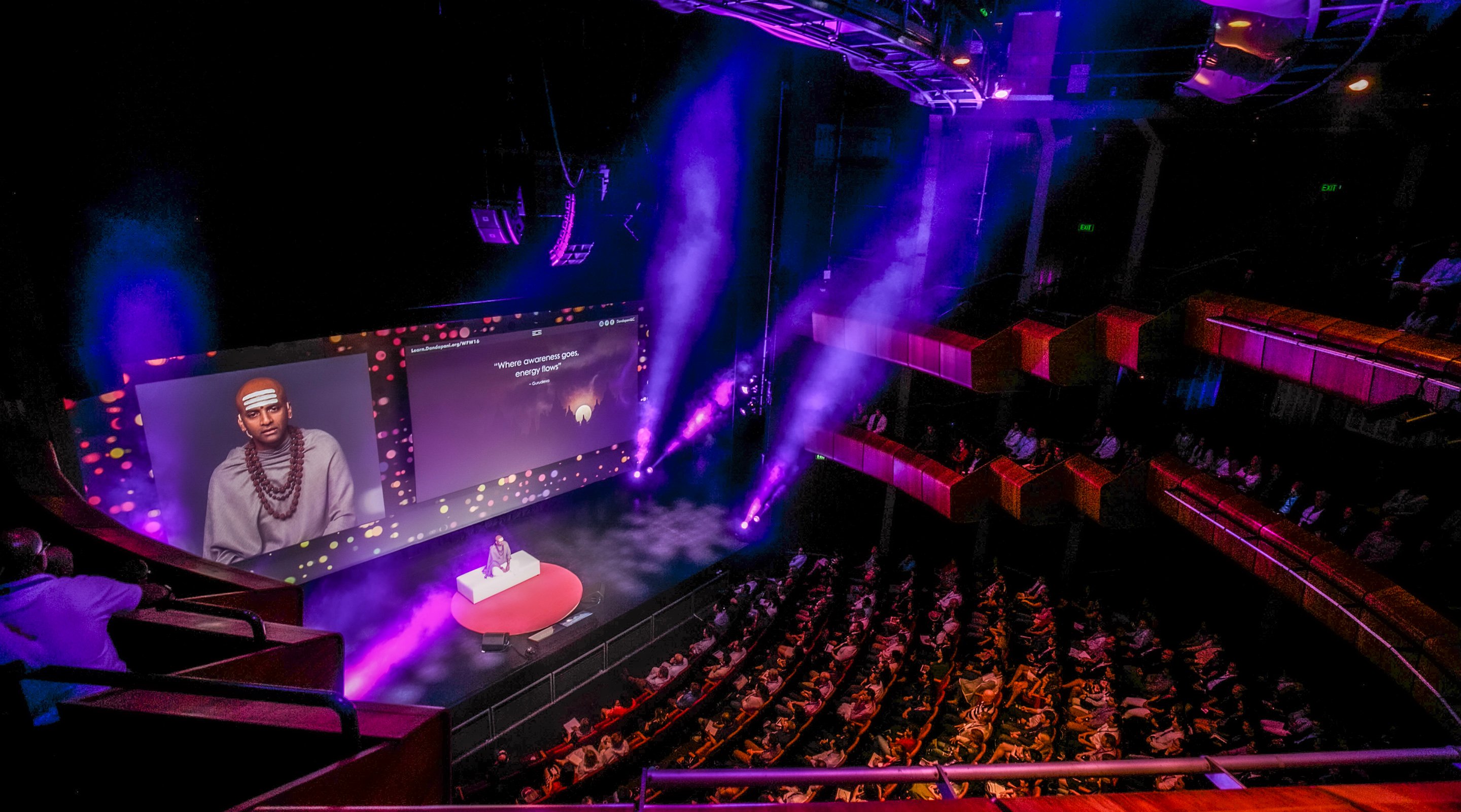 Dandapani teaching on stage during a 2016 engagement