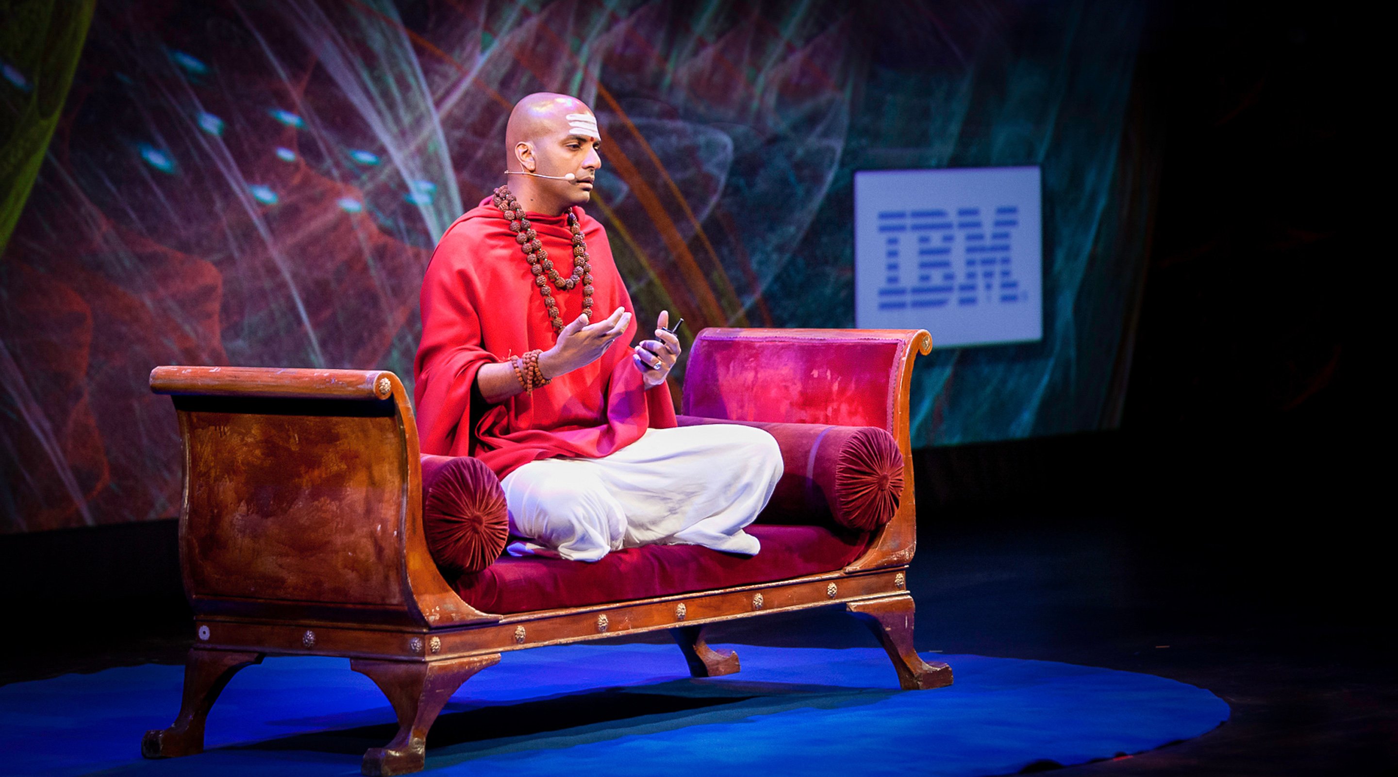 Dandapani teaching on stage during a 2024 engagement