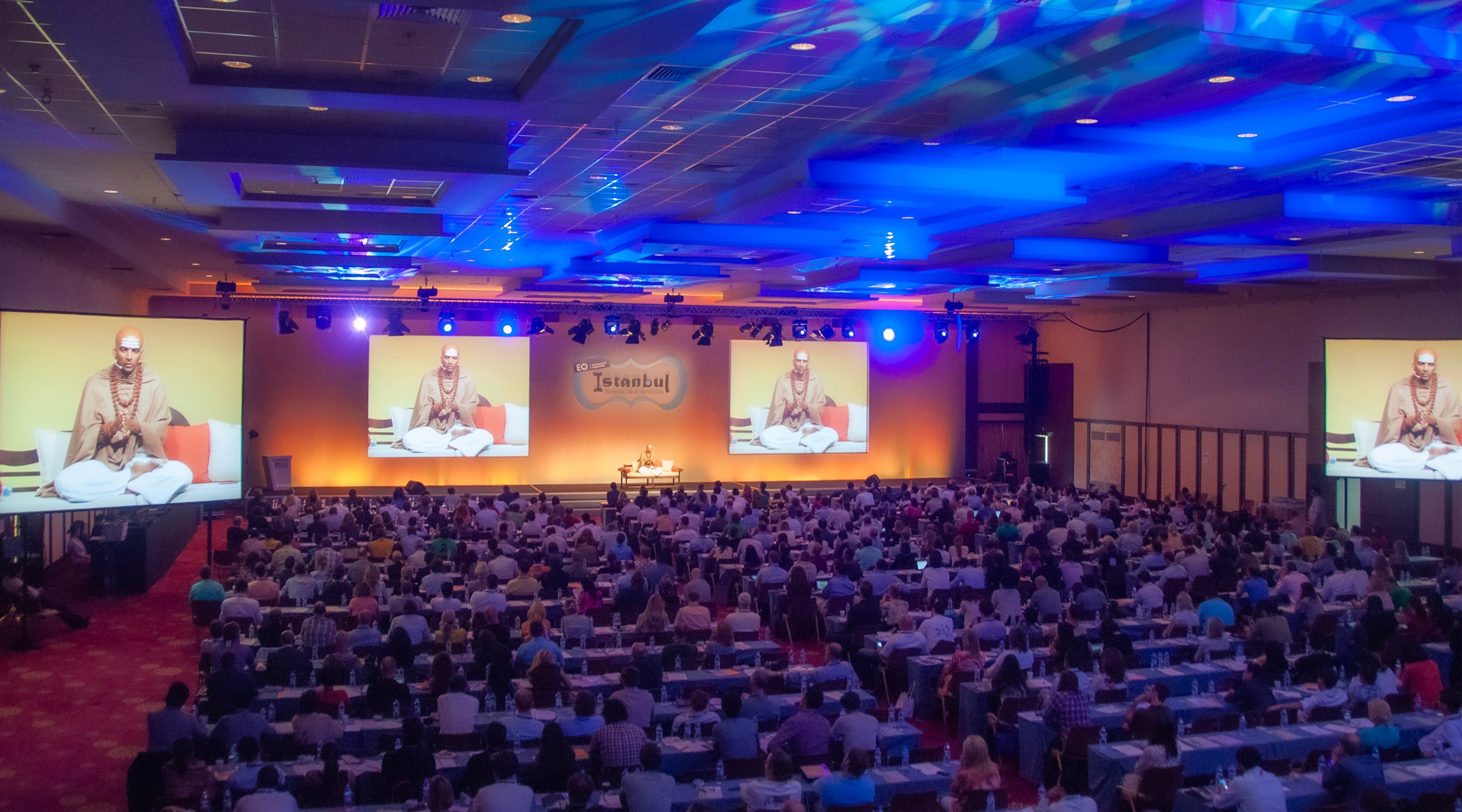 Dandapani teaching on stage during a 2025 engagement