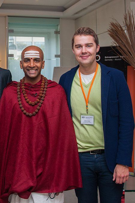 Jakob Keller and Dandapani pose for a photo from the first event in Munich in Nov 2012. 