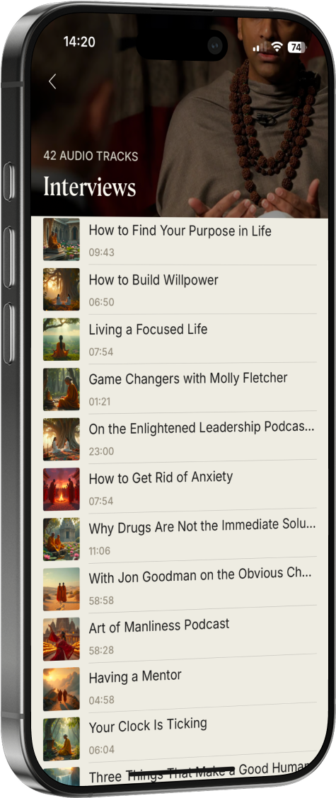Interviews list on mobile