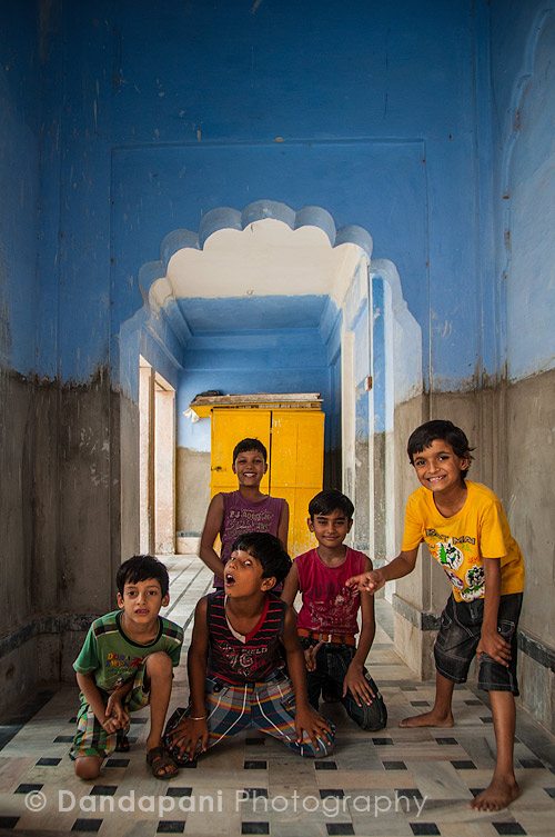 India children rajasthan in town of nagaur