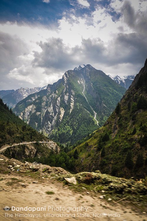 the road to badrinath in Uttarakhand, Himalayas, india