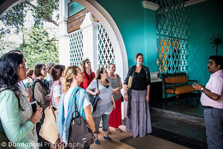 Samboo greets our travelers and shares a little about the property. 