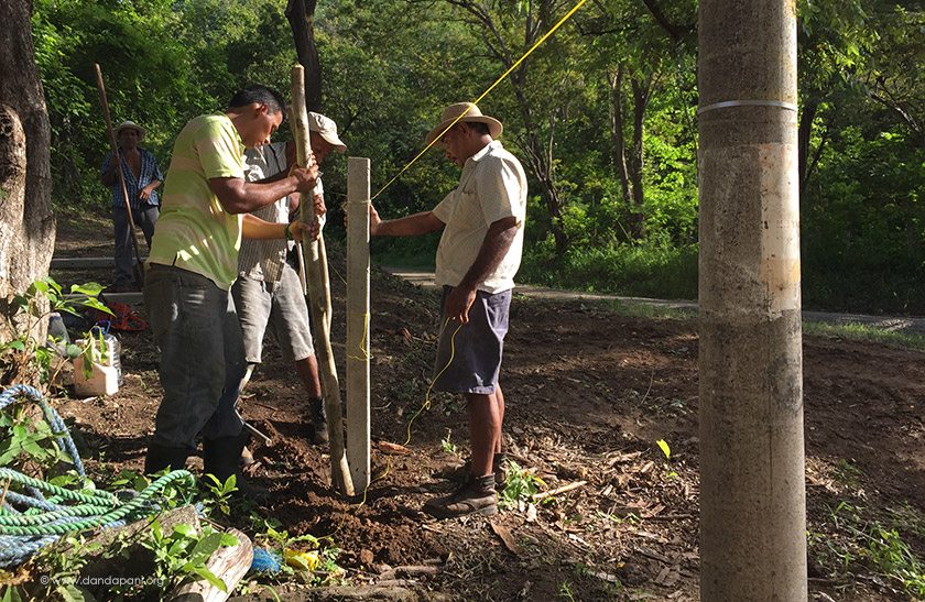 Our expert local team built 340 meters of fence line in a day.