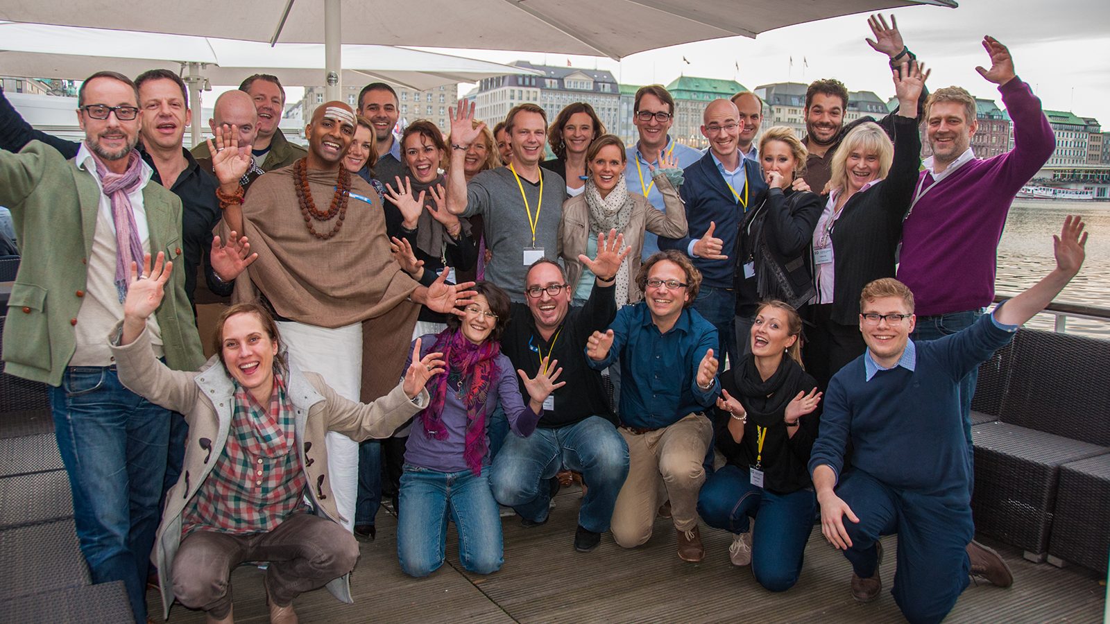 Dandapani with an EO chapter in Hamburg, Germany