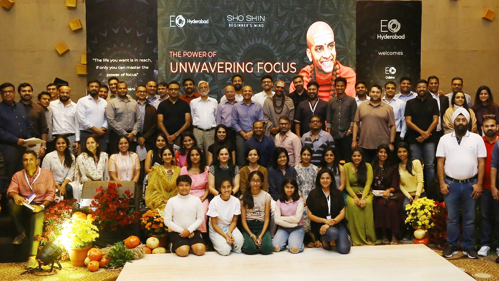 Dandapani with an EO chapter in Hyderabad, India