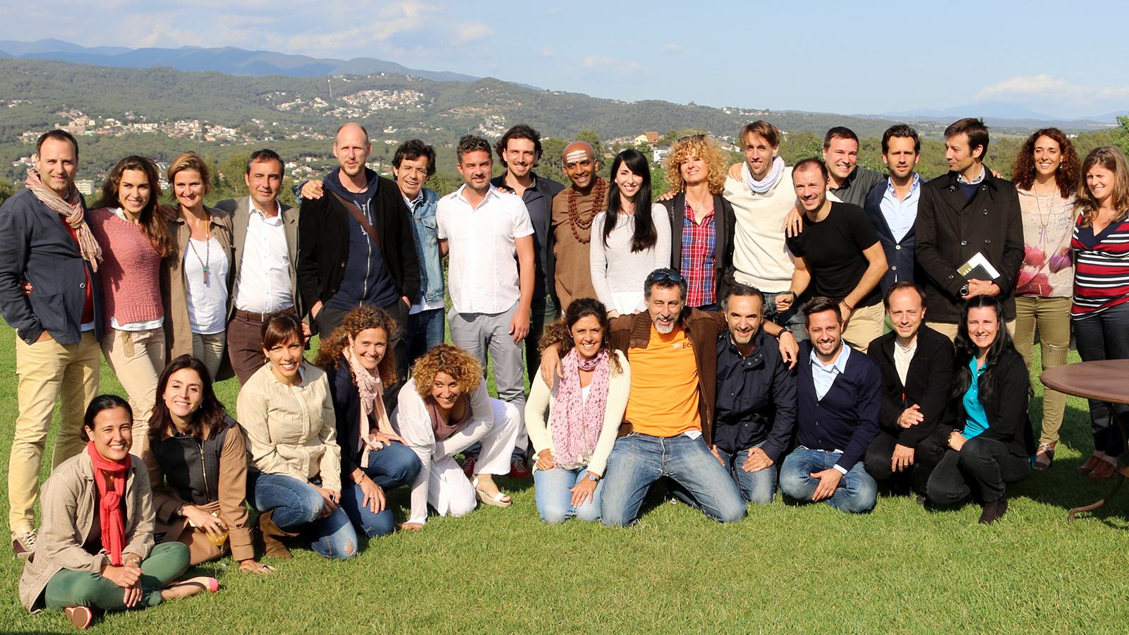 Dandapani with an EO chapter in Barcelona, Spain