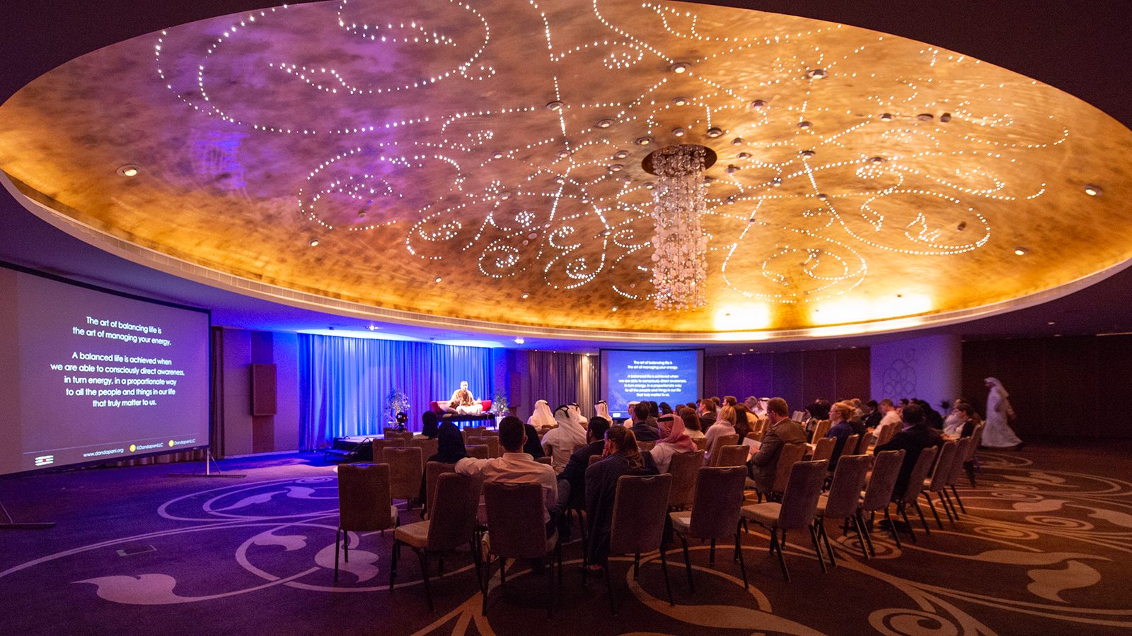 Dandapani with an EO chapter in Doha, Qatar