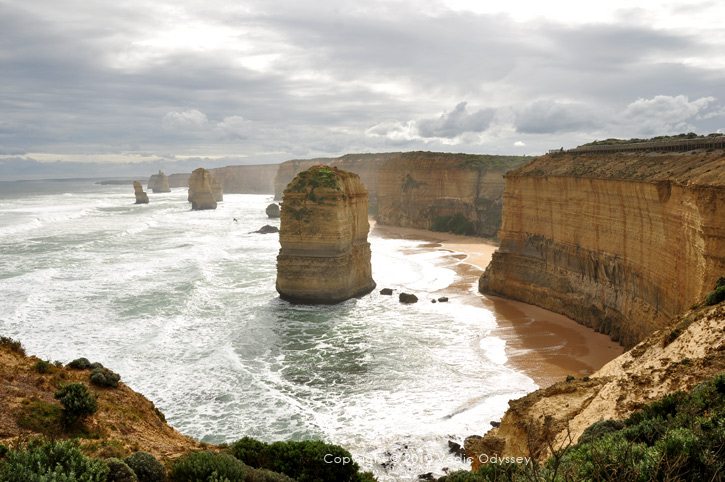 Great Ocean Road drive in Victoria, Australia, heading out to see the 12 Apostles