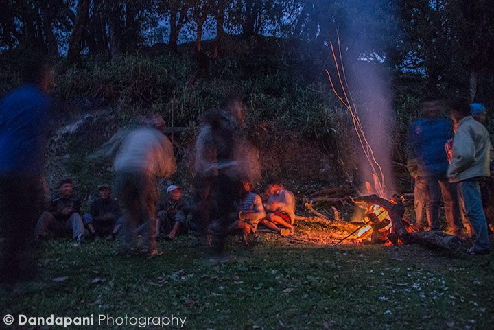 Another long day of trekking. We end the night with a camp fire, song and dance with sherpas and porters. What great fun!