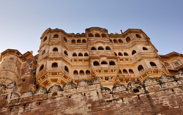 Meherangah fort palace walls
