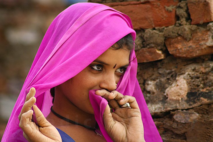 YOung indian girl in Pushkar, India