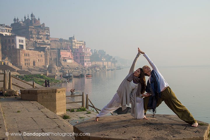 Everyone loved their morning yoga asana practice along the banks of the Gange