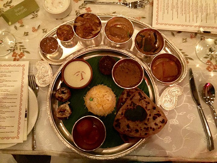 A beautiful and delicious thali meal.
