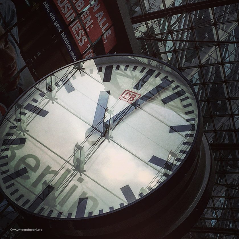 Berlin Train Station. It took some figuring out on how to get the word Berlin to be reflected on the clock. 