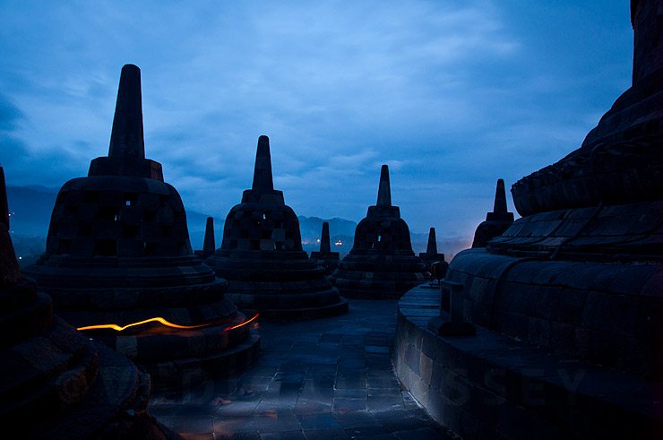 Borobudur temple at sunrise