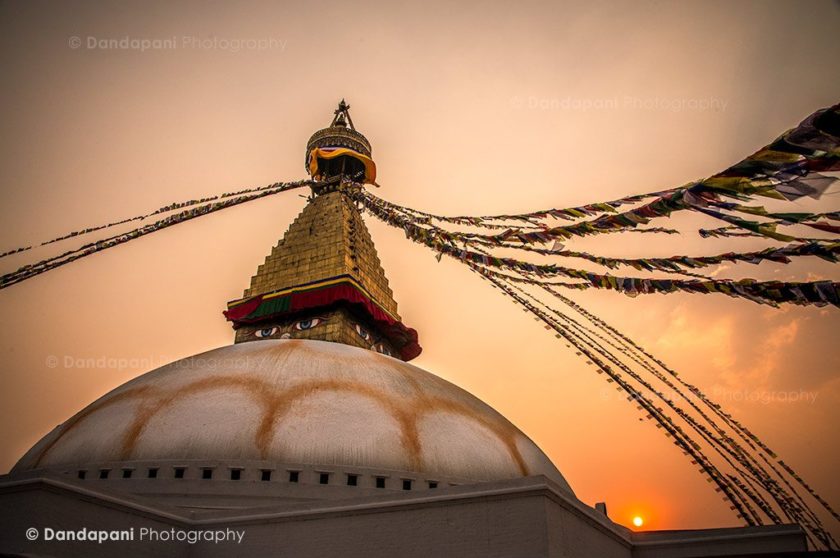 An Evening at Boudhanath Stupa, Kathmandu, Nepal