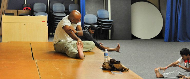 Dandapani teaching yoga asana