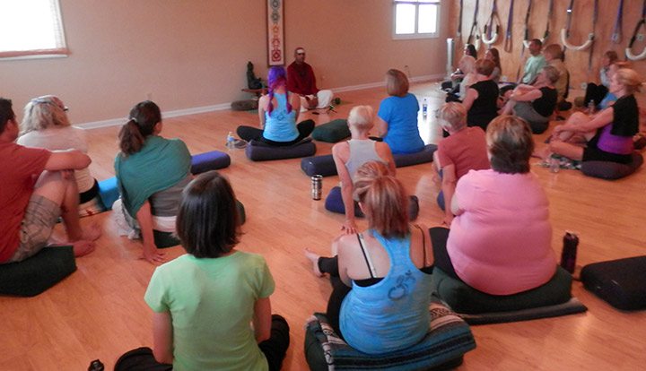 Dandapani workshop on yoga at Jane's House of Well Being in St. Louis, MO