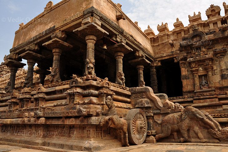 The Airateswara temple in town Darasuram, Tamil Nadu, South India.