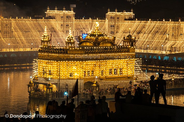 Golden Temple is draped in lights as well as the entire complex