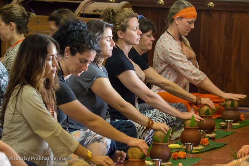 For almost everyone in the group it was their first experience of learning a traditional Hindu worship ceremony. 