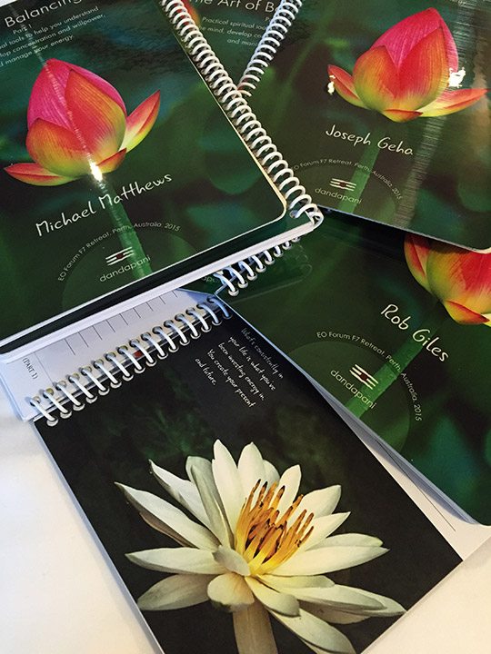 Each forum member received a personalized study guide for the 2-day retreat.