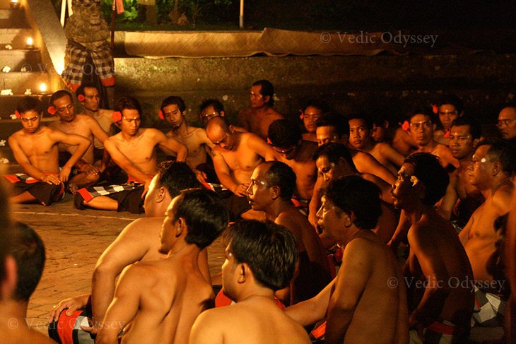 Kecak is a Balinese dance performed mainly by men, Bali Indonesia