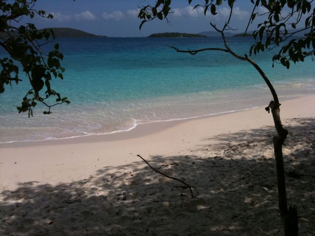 Salomon Beach is about a mile hike from Cruz Bay, St. John, US Virgin Islands, Copyright Vedic Odyssey.