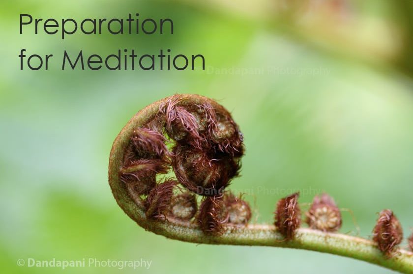 Preparation for Meditation