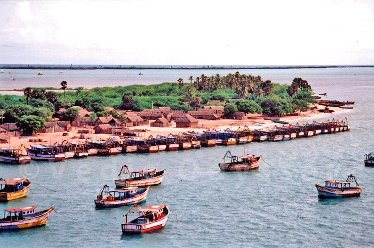 The view of Rameswaram island from the Indira Gandhi bridge