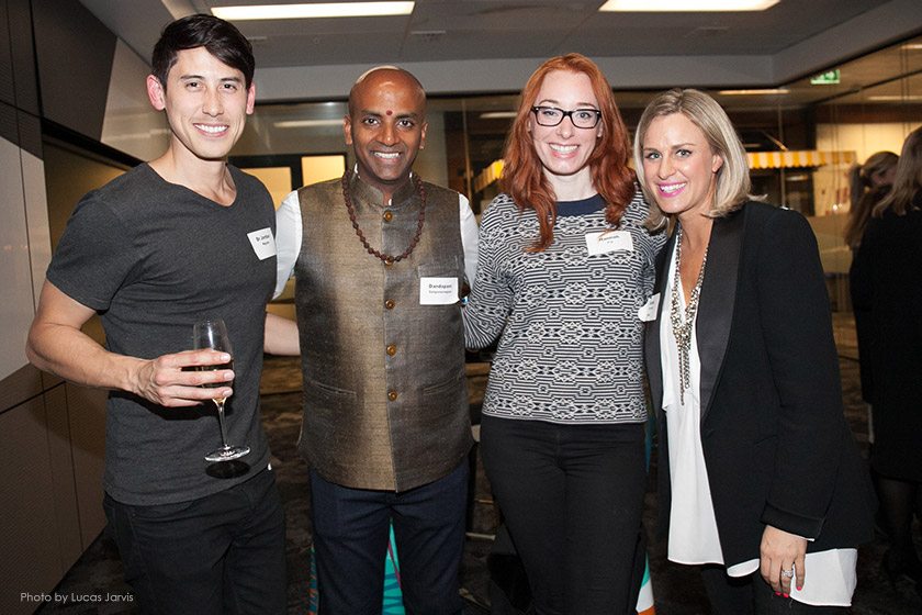 With Dr. Jordan Nguyen (left), Dr. Hannah Fry and Sarah Roocroft (Commonwealth Bank's director for Wired for Wonder)