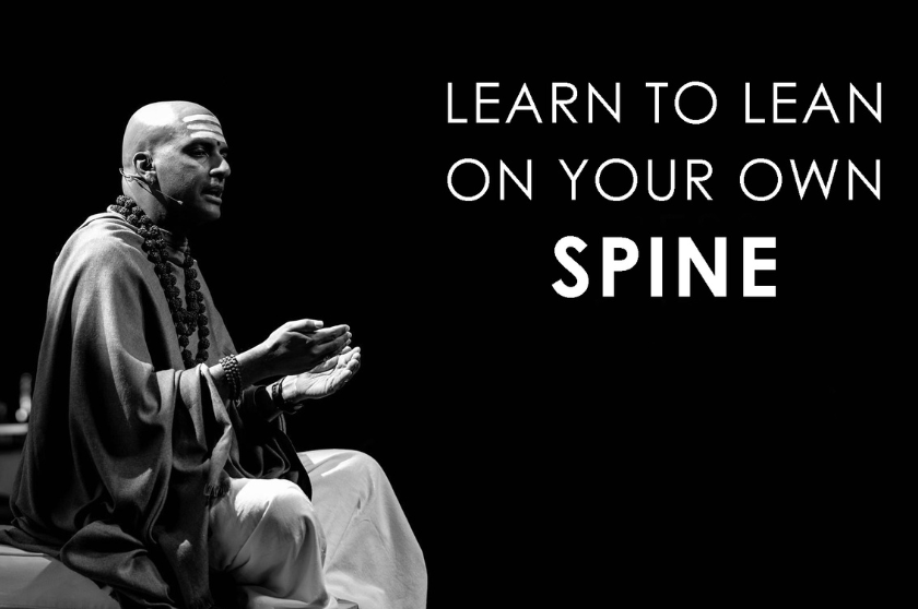 Lean on your own spine